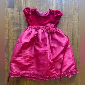 Isobella and Chloe Red Velvet Dress